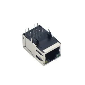 Personalizar SMT RJ45 conector 8P8C sin blindaje 1X1 puerto Pcb Smt Modular Ethernet Rj45 conector de red