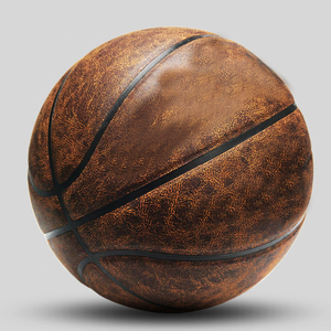 Balón <span class=keywords><strong>de</strong></span> Baloncesto <span class=keywords><strong>de</strong></span> Cuero Vacuno Auténtico, Resistente, Tamaño Estándar 6/7, para Entrenamiento Deportivo y Competición en Exteriores - Product Image 3