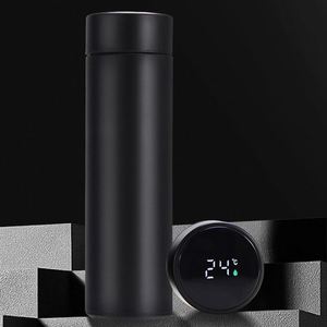 Inteligente Termo Digital 500ml Stainless Steel LED Smart Temperature Display Thermal Flask Cup <b>Water</b> <b>Bottle</b> With Tea Strainer - Product Image 4