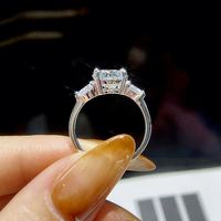 GRA Certifié Real 3CT VVS D Color Moissanite Ring for Women Double Heart Zircon 925 Sterling Silver Engagement Luxury Jewelry