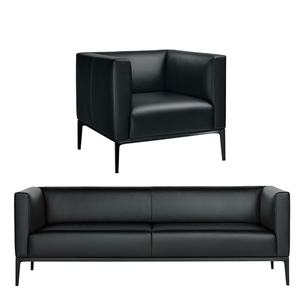चीन क्लासिक काले सोफे अनुकूलन योग्य कूचेस कार्यालय कमरे के फर्नीचर सोफे सेट चमड़े के लिए - Product Image 1