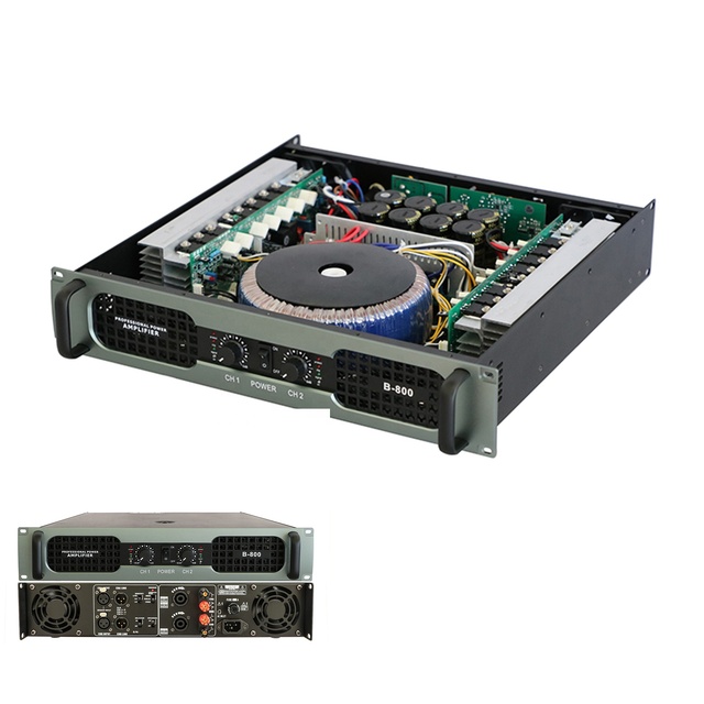 B-800 High Power Two Channel Class H 800W Power Amplifier for Karaoke Stage Performance
