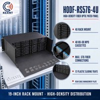 KEXINT 4U Panneau de brassage à fibres optiques haute densité coulissant 19 pouces pour montage en rack ODF avec 48 boîtes MPO pour la gestion de 576 fibres