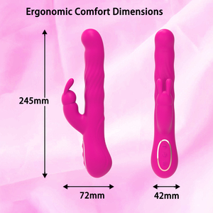 Vibrating <strong>Roller</strong> <strong>Massage</strong> 10 Mods Rabbit Vibrator G Spot Clitoral Automatic Dildo Vibrator for Women Masturbation Toys - Product Image 6