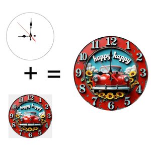 <b>Round</b> Wooden Wall Clock 25Cm Vintage Quiet Quartz Living Room Decor - Product Image 6