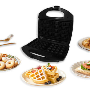 Портативная 2-ломтовая электрическая закуска для яиц, мини-бельгийская вафельница, бытовая гостиничная многофункциональная сэндвич-панини, оптовая продажа - Product Image 1