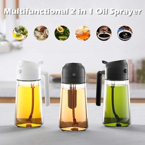 Kitchen 16 oz Olive <b>Oil</b> Sprayer and <b>Dispenser</b> 2 in 1 Glass Spray & Pour <b>Oil</b> Bottle 500ml for <b>Cooking</b> - Product Image 5