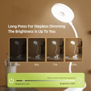 <span class=keywords><strong>Lampe</strong></span> de lecture rechargeable à clip LED avec 3 niveaux de luminosité réglables, <span class=keywords><strong>lampe</strong></span> de table portable pour la maison et le bureau - Product Image 3