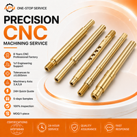Servicio de Mecanizado de Precisión de Piezas de Eje Largo de Acero Inoxidable y Latón, Torneado CNC, Brochado, Acabado Liso para Componentes Industriales
