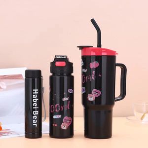 Set di <span class=keywords><strong>3</strong></span> Borracce Sportive da 40oz con Manico e Cannuccia, Bottiglie d'Acqua Portatili per Campeggio e Viaggi - Product Image 6