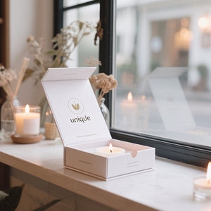 Luxury Custom <b>Large</b> Candle <b>Gift</b> <b>Box</b> Set Multi-Candle Rigid Packaging with Compartments OEM - Product Image 3