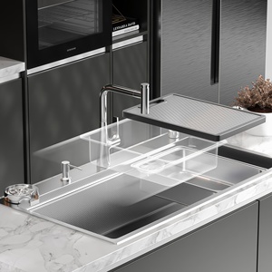 SUS304 Stainless Steel Kitchen Large Single Bowl Sink Vegetable Washing Basin Integrated Basin Nano Multifunctional - Product Image 3