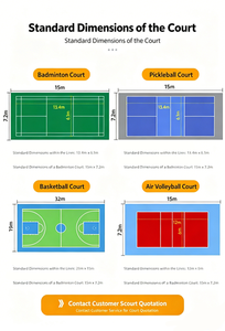 Pavimentazione in PVC per Campi Sportivi Indoor, Tappetino Antiscivolo in Plastica per Campi <span class=keywords><strong>da</strong></span> Basket / Badminton - Product Image 3