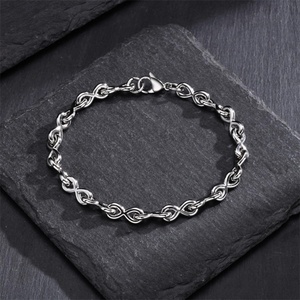 Vintage Hip Hop <b>Mens</b> Stainless Steel Bracelet Minimalist Jewelry Link Chain Bracelet - Product Image 4