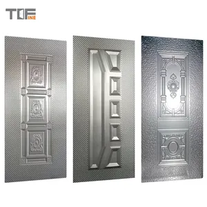 Panel lembar gulungan kulit pintu baja gulung dingin timbul desain baru