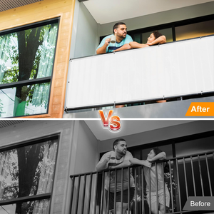 รั้วบังตา รั้วตาข่ายกันแดดกลางแจ้ง ตกแต่งระเบียง แผงรั้วตาข่ายพลาสติก ผ้าคลุมระเบียง ผ้าคลุมระเบียง - Product Image 1