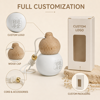 Diffuseur d'air suspendu personnalisé pour voiture, forme de gourde, bouteille avec bouchon en bois naturel, pour voiture, bureau, armoire, chambre, fabricant OEM ODM