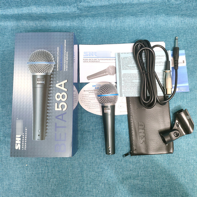 For Beta58A Wired Dynamic Cardioid Microphone Professional Singing KTV Home Use Vocal Recordings Handheld