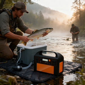 Estación de Energía Portátil de 180W para Pesca en Ríos, Carga Rápida USB para Cajas de Cebo Vivo, Cámaras y Grabación de Video al Aire Libre - Product Image 6