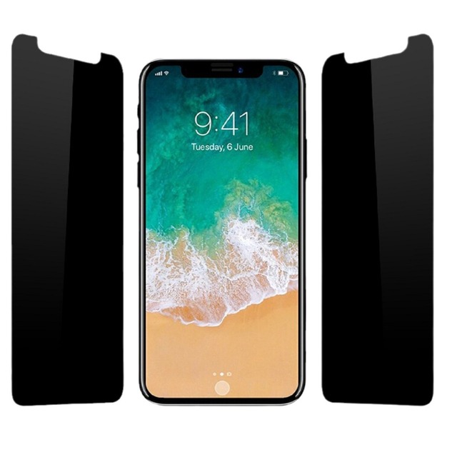 Full Coverage 9H Anti-Spy Shockproof Tempered Glass Screen Protector for iPhone 16 11 Pro Max 8 Plus-Home Appliance Plastic