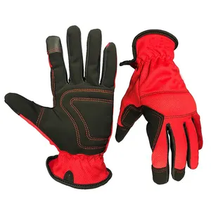 Luvas mecânicas de impacto acolchoadas palma e juntas tela sensível ao toque, equipamentos de segurança e proteção para as mãos