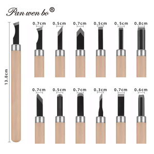 조각 칼 조각 칼 도구 세트 인감 조각 나무 조각 칼 목수 손 조각 도구 세트 - Product Image 2