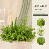 Vente en gros de 45 tiges de palmiers artificiels verts pour arrangements floraux au sol, pour allée de mariage et décoration d'entrée de cérémonie
