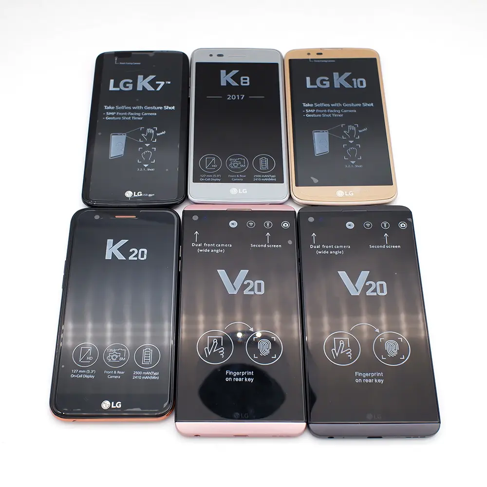 Smartphone usado, remodelado, desbloqueado, smartphone original segunda mão, para telefones lg k7 k8 k10 k20 v20