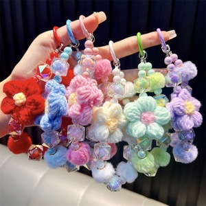 Portachiavi con Fiore in Lana e Perline Moda Autunno Inverno 2026, Ciondolo per Cellulare, Piccolo Regalo, Braccialetto per Borsa o <span class=keywords><strong>Portafoglio</strong></span> - Product Image 6