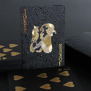 Cartes à jouer de luxe LEYAO en feuille d'or, imperméables et durables, pour jeux de casino et cadeaux haut de gamme – Cartes à jouer dorées - Product Image 5