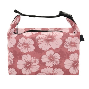 Sac à déjeuner isotherme personnalisé avec logo fleur d'hibiscus hawaïenne, sac de pique-nique à bandoulière, sac isotherme pour le déjeuner - Product Image 2