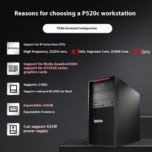 PC Lenovo Xeon W-2223 8G DDR4 1TB Dos 625W Máy Trạm Máy Tính Máy tính để bàn thinkstation p520c trạm làm việc PC - Product Image 5