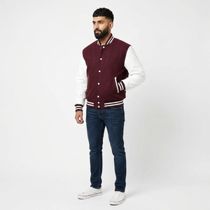 Veste d'hiver en toile coupe ajustée style universitaire, haute qualité, mode urbaine, style hip-hop, respirante, col montant, prix de gros - Product Image 1
