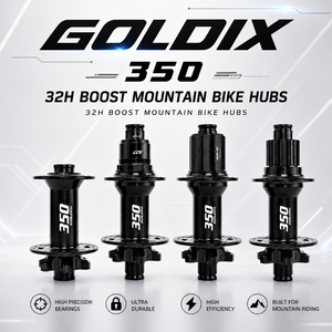 Moyeu de vélo de montagne GOLDIX M350 Boost en alliage d'aluminium, avant/arrière, 32H, roulement étanche, frein à disque 6 boulons, système à cliquet 36T, système J-Bend HG - Product Image 2