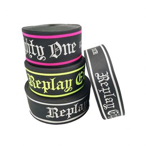 Logo Printing for Bags <b>Strap</b> the Latest Fashion Custom Logo Jacquard High Strength Polyester Webbing - Product Image 2