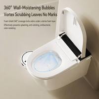 WC intelligent suspendu à commande vocale IA, avec siphon en P, auto-nettoyant, mural, avec bidet intégré et fonction automatique