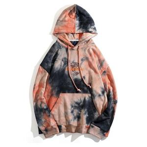Custom Men Plus Size Tie <b>Dye</b> Print Hooded Sweatshirt High Street Casual Pullover 100% Cotton Fleece <b>Hoodies</b> - Product Image 3
