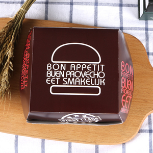 Umweltfreundliche Einweg-Burgerboxen Kraftpapier-Stülpschachteln Anpassbare Fast-Food-Takeaway-Verpackung - Product Image 1