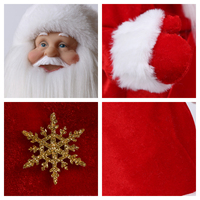 Ornement du Père Noël rouge de 30 cm de la marque Factory SOTE pour le Nouvel An, avec des gants en peluche rouges, décoration intérieure pour la Russie
