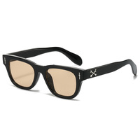 Lunettes de soleil carrées vintage en écaille de tortue pour hommes et femmes, personnalisables avec logo, de marque propre, collection 2024