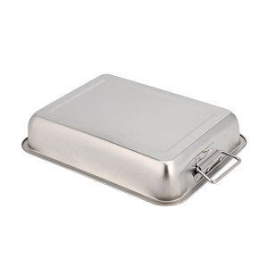 In Acciaio inox Torrefazione Pan <span class=keywords><strong>Con</strong></span> Cremagliera Rettangolare Cuocere Pan <span class=keywords><strong>Teglia</strong></span> Foglio <span class=keywords><strong>Con</strong></span> Rack Di Raffreddamento - Product Image 3