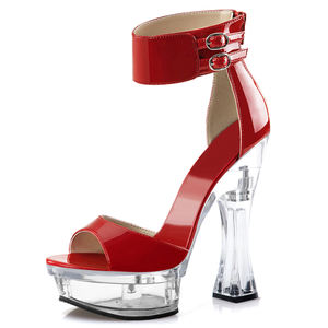 Sandalias de Plataforma con Tacón Grueso y Punta Abierta de 14 cm para Pole Dance, Talla Grande, Zapatos Góticos de Moda para Bailarina Exótica, Espectáculo de Vestuario Completo - Product Image 2