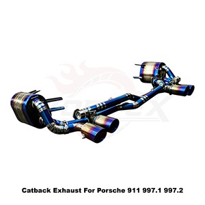 Escape de alto rendimiento Vortex Lightweight Burnt Titanium para Porsche 911 997.1 997.2, actualización para carreras en pista. - Product Image 2
