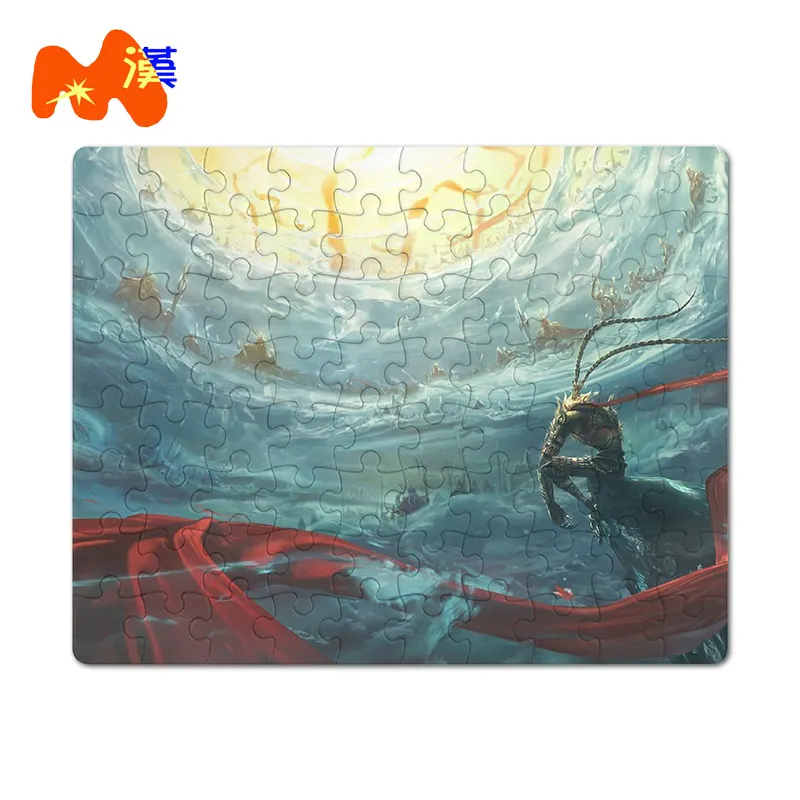 Customized game anime character peripheral gifts printed beautiful photos 80 pieces A4 sublimated blank paper jigsaw puzzle