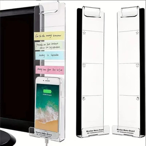 Acrylic máy tính trong suốt bảng tin qua biên giới bảng thư với Side Clip Lưu ý nhãn Màn hình Memo hiển thị - Product Image 2