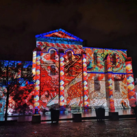 Projection de Noël en 4K pour l'extérieur : Spectacle lumineux interactif sur façade de bâtiment pour célébrations
