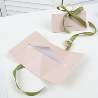 Caja de Regalo de Boda de Lujo Hecha a Mano con Diseño de Lazo Triangular en Relieve, Cajas Rígidas con Laminado Mate para Invitados