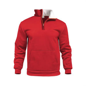 Sweat-shirt à demi-zip pour homme européen, manches longues, coupe ample avec poche, vêtement décontracté pour l'extérieur, bleu marine - Product Image 2