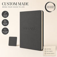 Carnet de notes de voyage extérieur moderne en silicone liquide souple étanche personnalisé A5 avec logo 3D moulé, pages quadrillées lavables