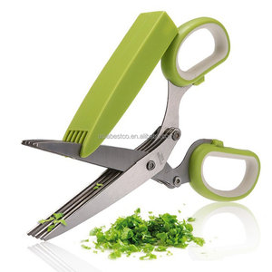 <span class=keywords><strong>Ciseaux</strong></span> de <span class=keywords><strong>cuisine</strong></span> en acier inoxydable à 5 <span class=keywords><strong>lames</strong></span> pour herbes aromatiques - Product Image 2